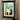 Mini Framed Cat Art Refrigerator Magnet: Alien Cat