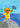 Water color painting of an orange cat dressed in a bright yellow sou'wester, standing on a rock at the beach with a fishing net!